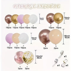 143pcs Balloon Garland Kit Wedding Birthday Anniversary Graduation Party Decor