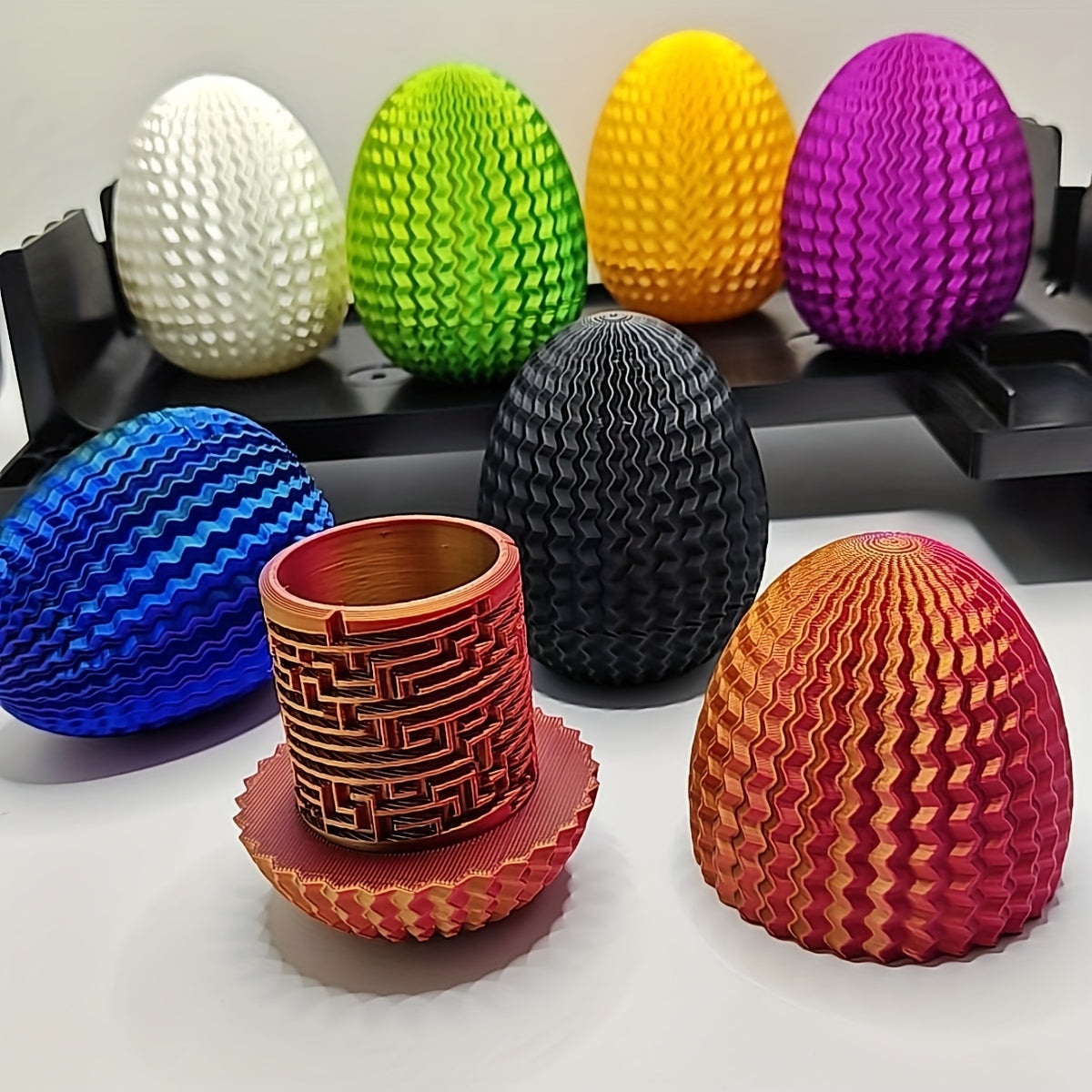 SunnyWoo Maze Egg Puzzle Decoration Box - Fun Desk Organizer Gift for Adults