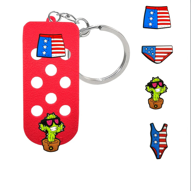 Silicone DIY Keychain Cartoon Party Decoration Widgets Children's Accessories