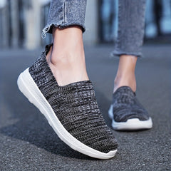 Women's Knitted Slip-On Sock Shoes Soft Sole Casual Walking Shoes