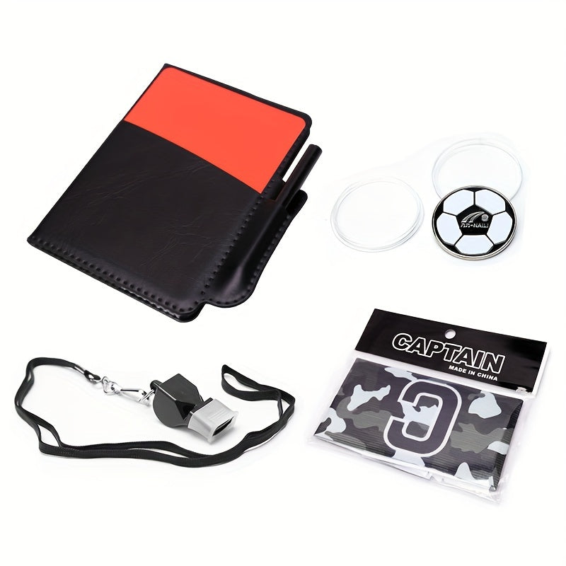 Football Referee Kit w/ Cards, Coin, Whistle, Armband
