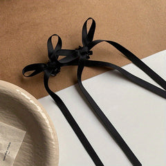 Y2K Girls Ribbon Bow Hair Claw Mini Shark Claw