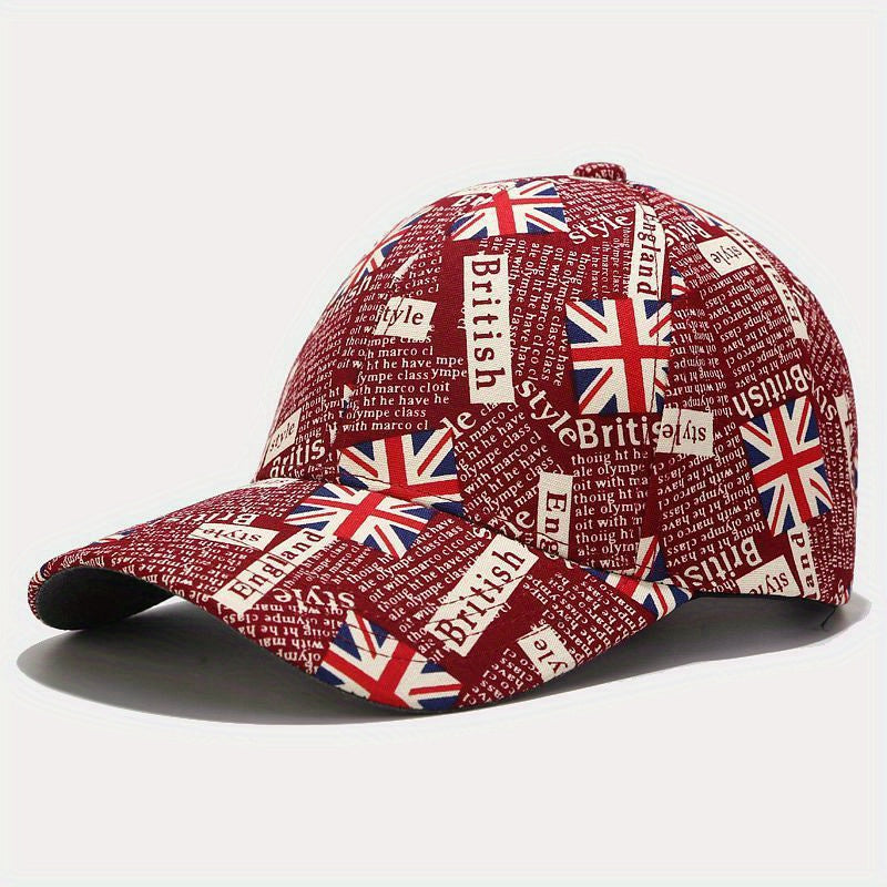 Flag Print Baseball Cap Classic Casual Sunscreen Dad Hats Unisex Couple Sun Hats