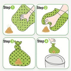 60pcs Dog Poop Bags Thickened Degradable Durable Leak-proof Pet Waste Bags