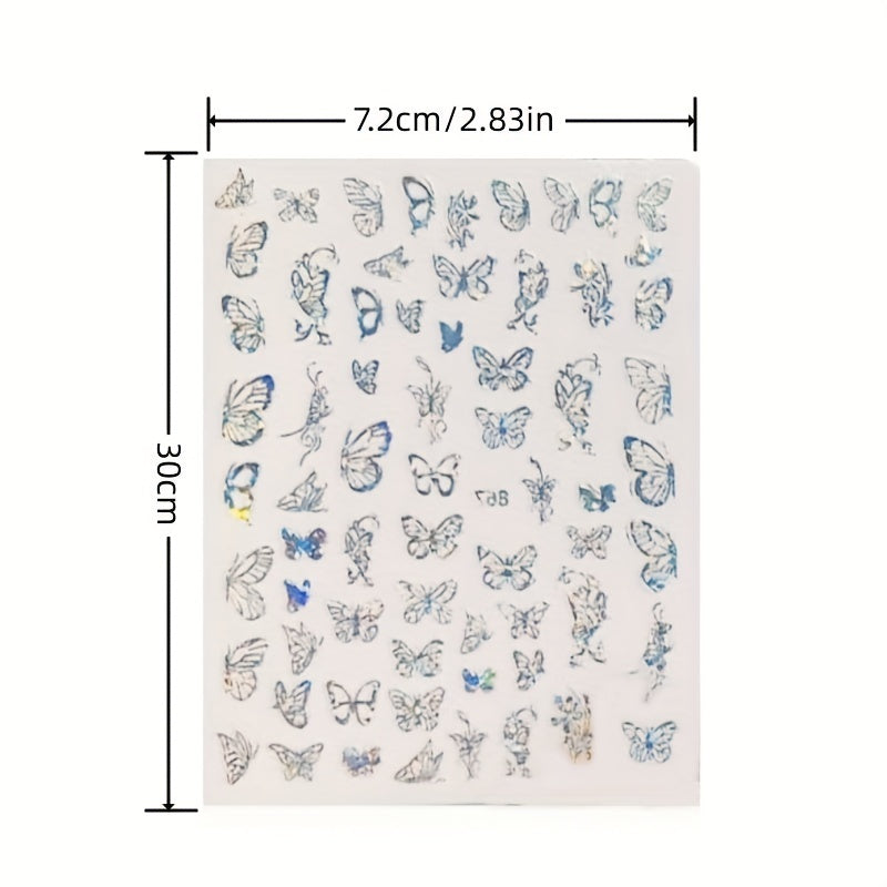 Butterfly Nail Art Stickers 3D Self Adhesive Nail Art Decals