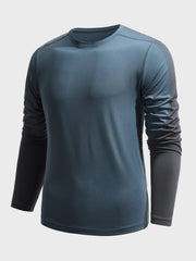 Men's Quick Dry Long Sleeve Tee For Running Gym