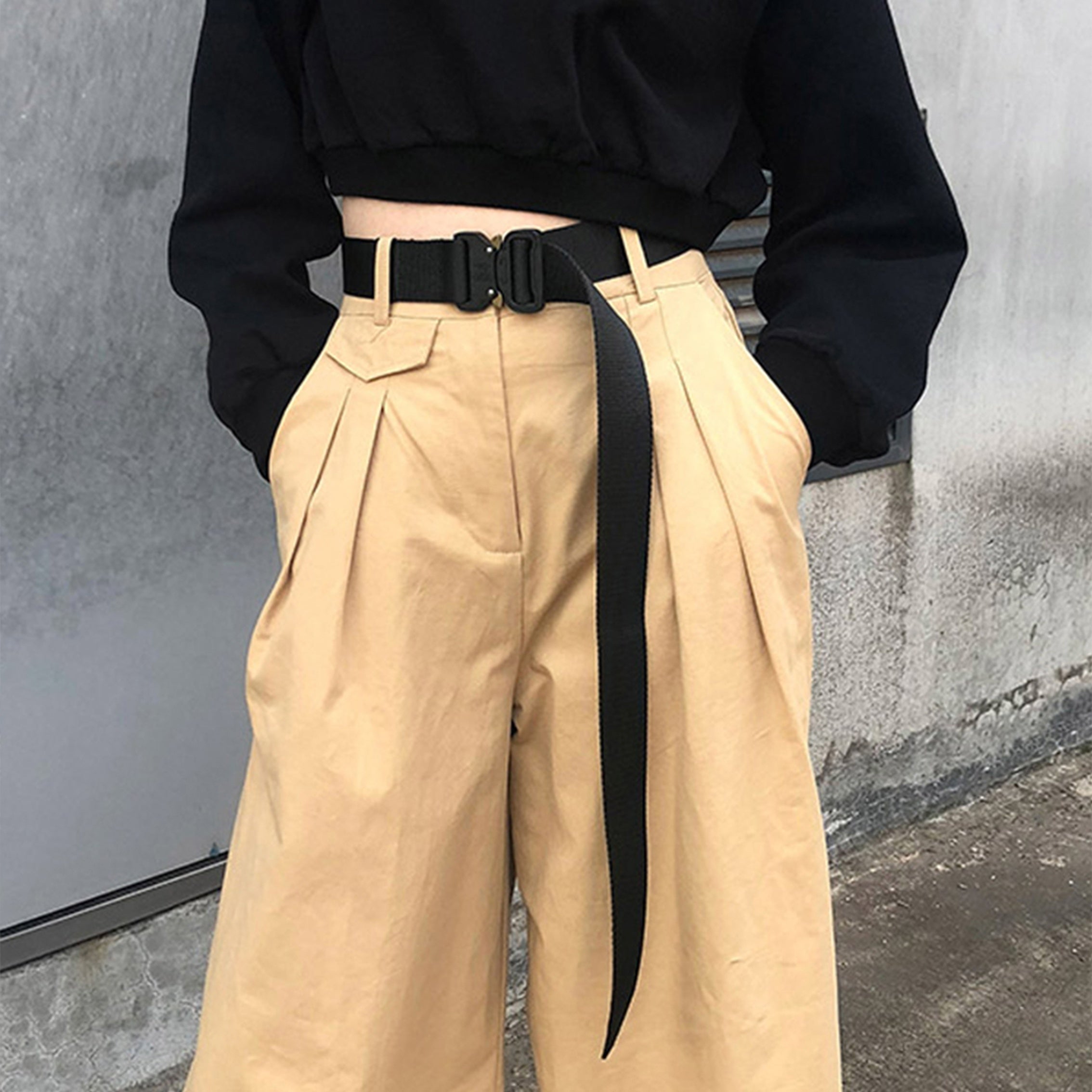 Unisex Tactical Canvas Belt Casual Solid Jeans Pants Belt