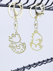 Hollow Out Dinosaur Keychain for Bags Backpacks Wallets Car Keys DIY Accessories