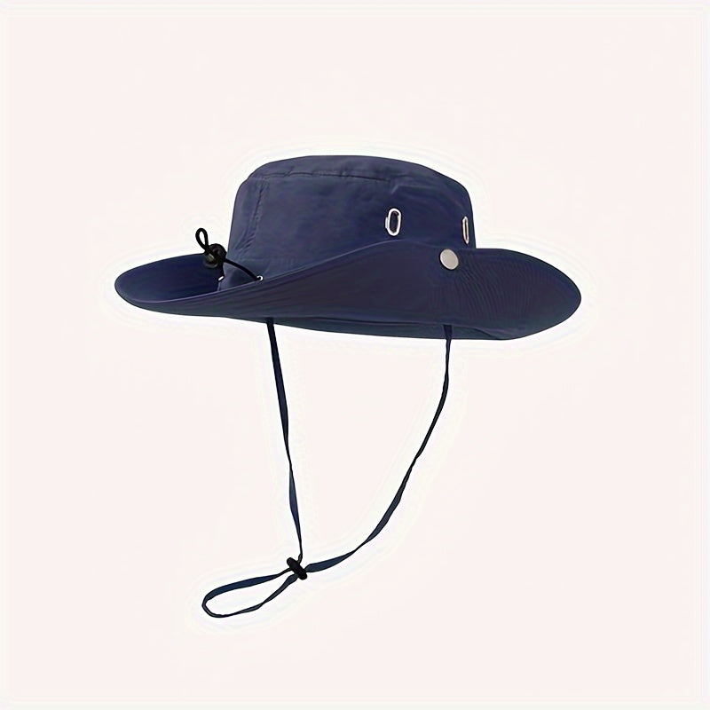 Wide Brim Sun Protection Bucket Cap for Climbing Fishing Cycling