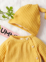 3pcs Baby Boys Long Sleeves T shirt & Pants & Cap Set