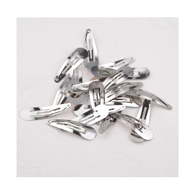 50pcs Silvery Metal Hair Clips Small Hair Styling Clips