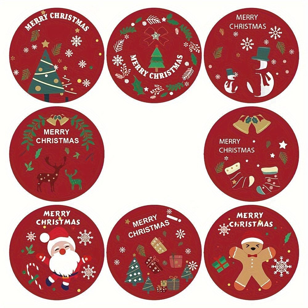 500 Christmas Stickers Rolls - Party Decorations for Elderly