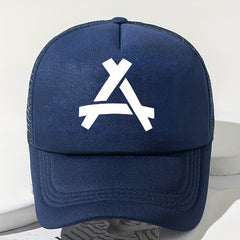 Unisex Mesh Sunshade Breathable Baseball Cap with Triangle Embroidery