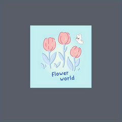 Cartoon Tulip Sticky Notes Memo Pad for Students