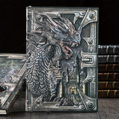 A5 Vintage Embossed Dragon Notepad Metal Stereo