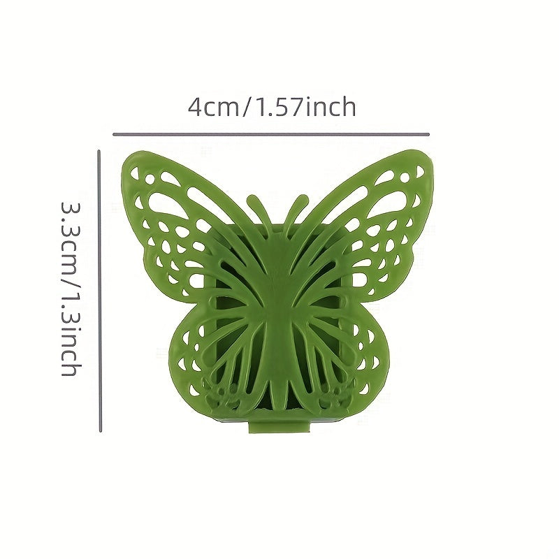 10pcs Green Butterfly Clips for Vines & Climbing Plants, Self Adhesive Plant Cli