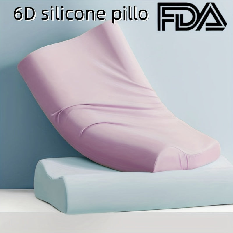Breathable Silicone Cotton Pillow Anti Allergic Ergonomic Machine Washable