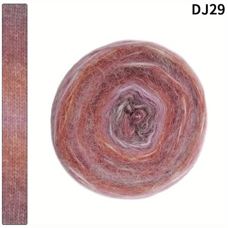 Gradient Spray Wool Thick Thread for Scarves Hats Clothing