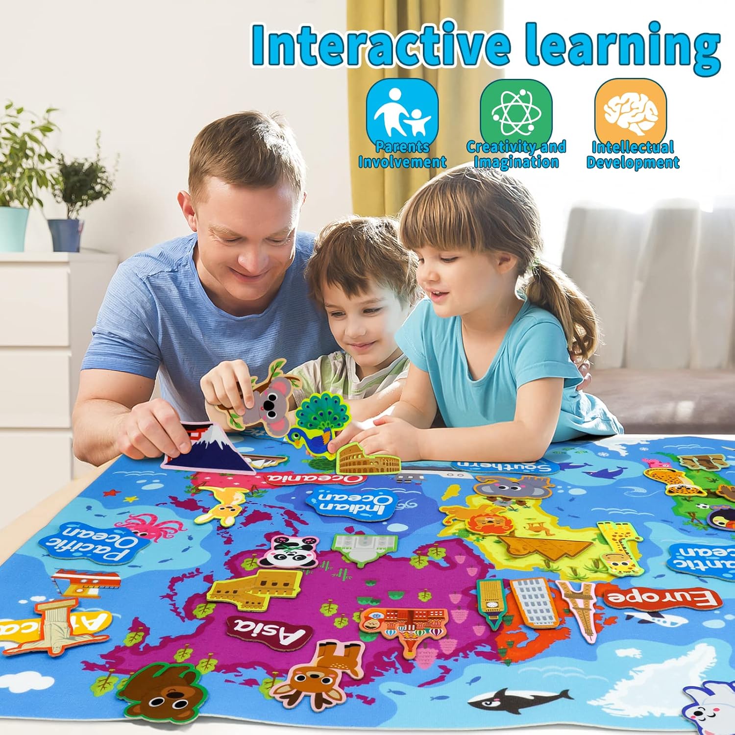 Ocean Storytelling Felt Board Set Plush Toy Early Learning Kit