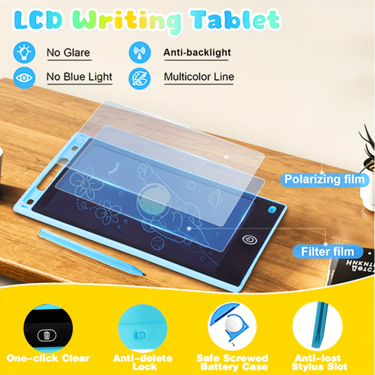 Portable LCD Drawing Board 16 Inch Sketch Pad for Kids