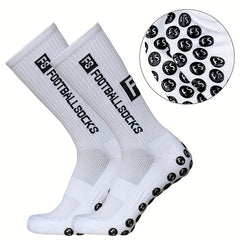 3 Pairs Soccer Mid Calf Socks Breathable Sweat Absorbing Non Slip