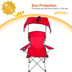 Portable Camping Chair with Sunshade for Adults Perfect for Outdoor Activities