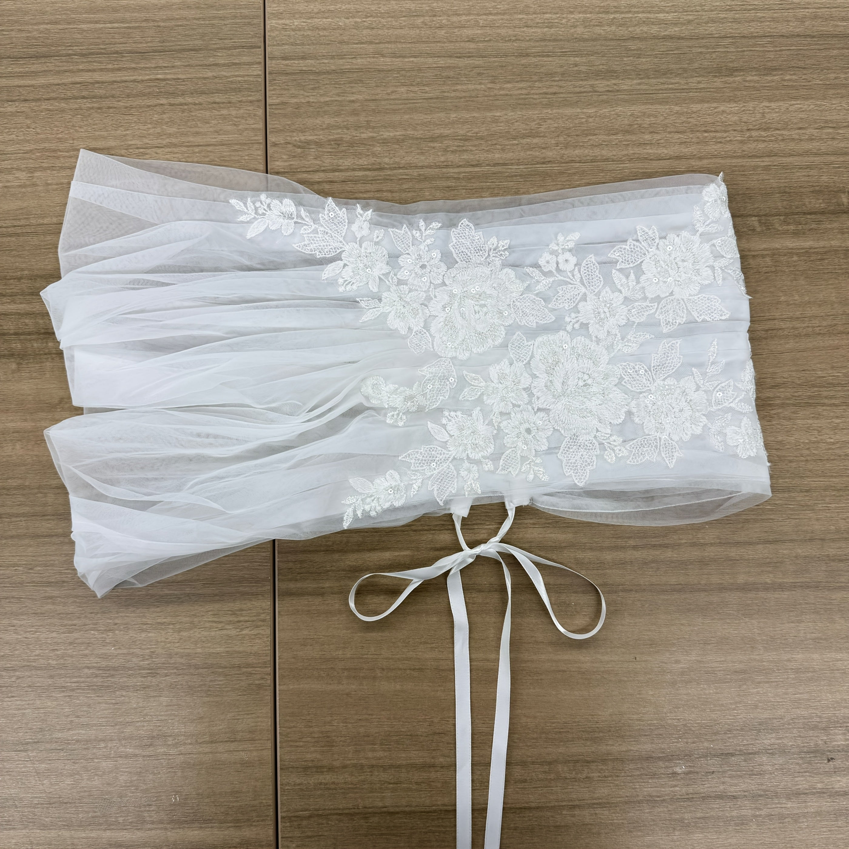Royal Bridal Off Shoulder Wedding Veil Shawl Lightweight Tulle Ivory