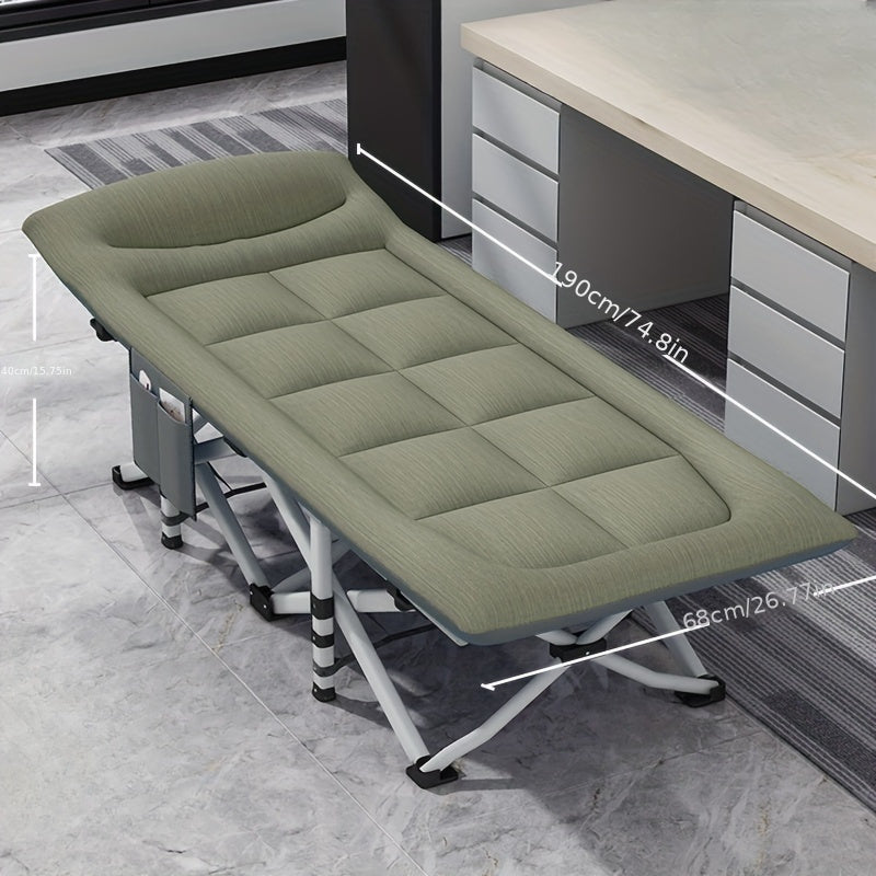 Outdoor Folding Bed Cushioned Folding Bed For Office Nap Camping
