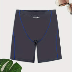 Men's Vintage Striped Swim Trunks High Stretch Swimwear