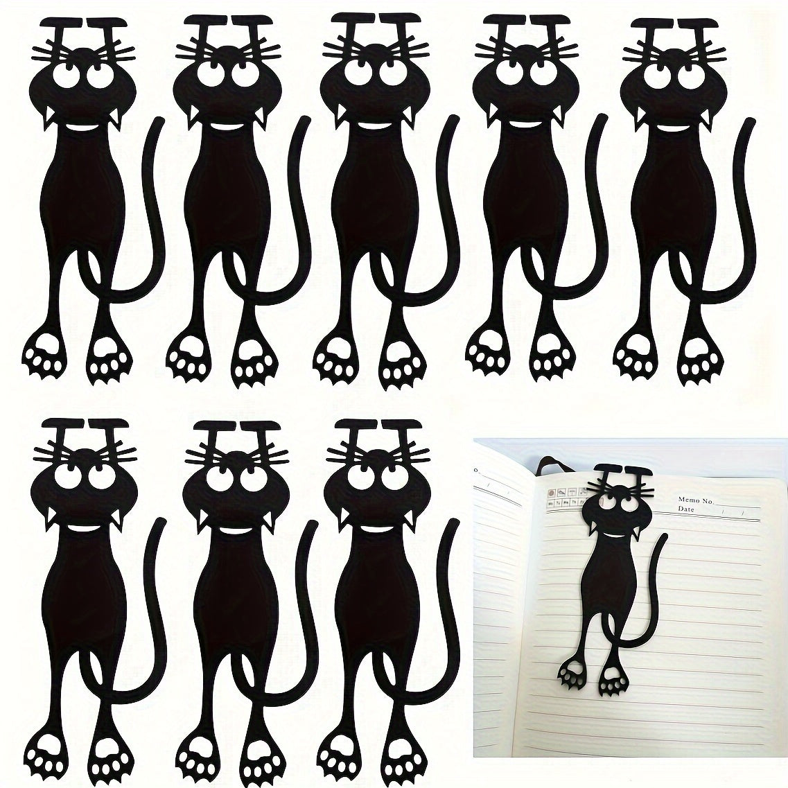 Hollow Out Little Cat Bookmark Acrylic Bookmark Creative Cat Label