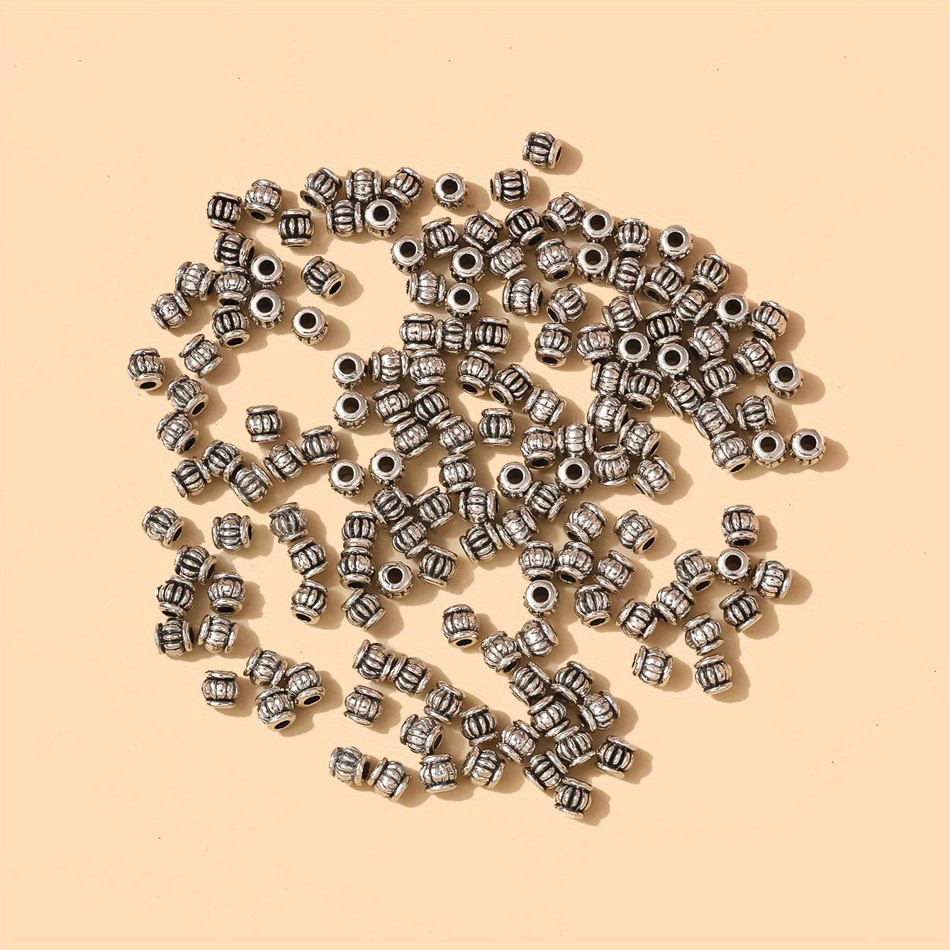 160Pcs Vintage Column Beads Alloy Spacer Beads DIY Accessories