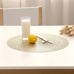 Golden Eye Of Heaven Pattern Placemats - Set of 6 - Round Hollow Design