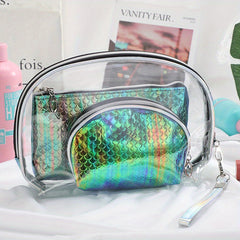 Women's Travel Cosmetic Bag Zipper Handbag Storage Pouch for Business Trip