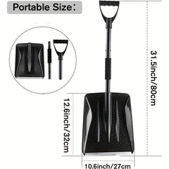 3 Piece Set Portable Snow Shovel - Foldable Winter Emergency Shovel