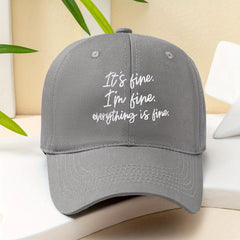 Letter Embroidery Baseball Cap Cotton Sun Hat Women Men Unisex