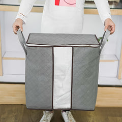 Large Capacity Storage Bag Quilted Dustproof Clothes Organizer Zipper Foldable