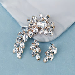 Rhinestone Flower Hair Clip Set for Girls Women