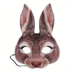 Men's Rabbit Plush Mask Halloween Cosplay Party Prop