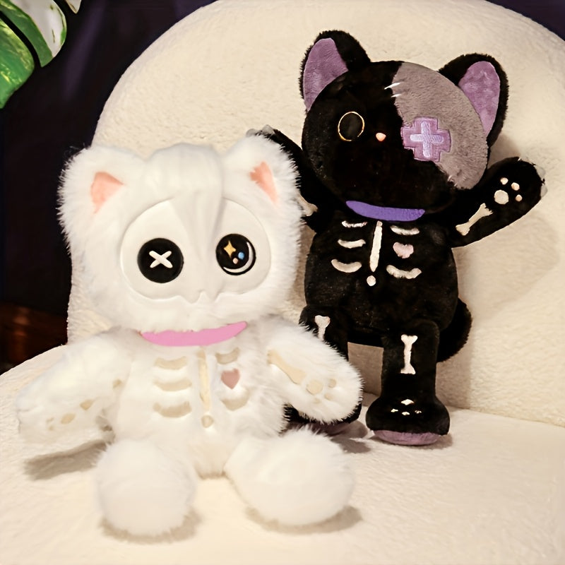Skeleton Cat Plush Toy Halloween Home Decor Gift
