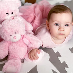 Plush Teddy Bear Soft Cuddly Toy for Baby Boys and Girls - Pink