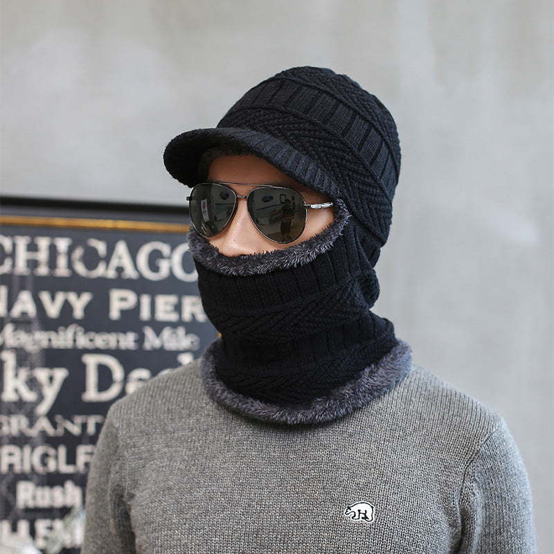 Men's Winter Fleece Beanie Scarf Set