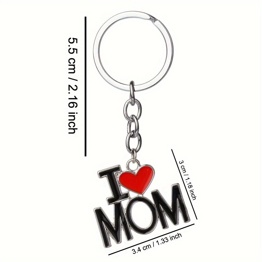 LOVE MY PAPA MAMA DAD MOM Metal Keychain Gift