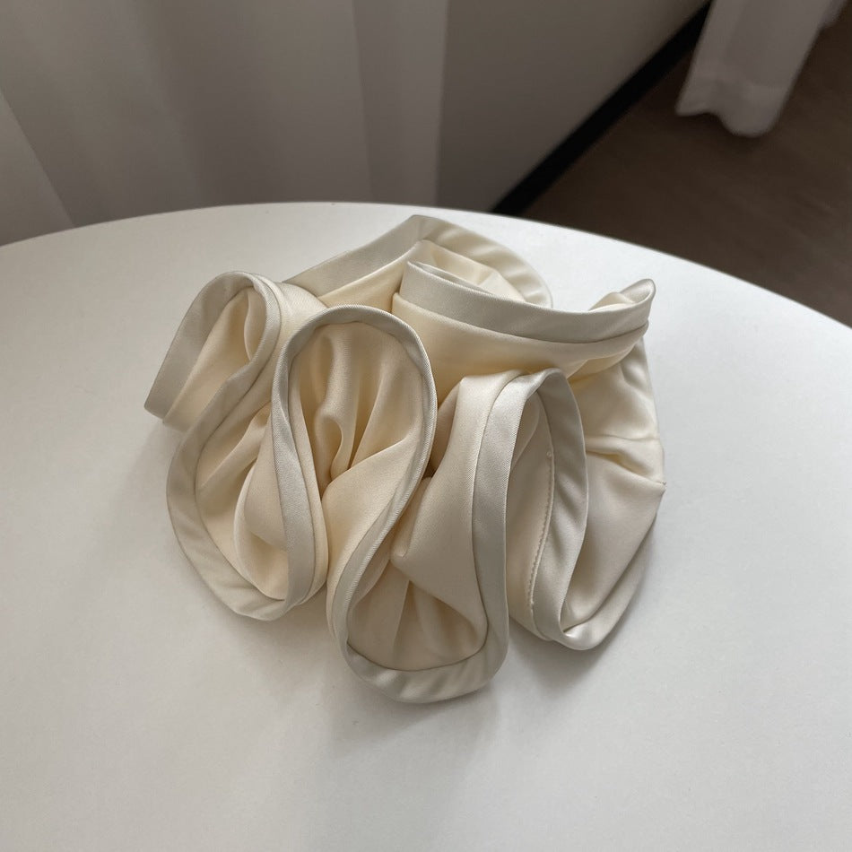 Vintage French Satin Scrunchies Silk Hair Ring