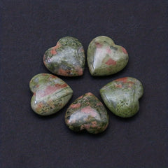 5pcs Natural Crystal Love Heart Shaped Yoga Stone Healing Crystal