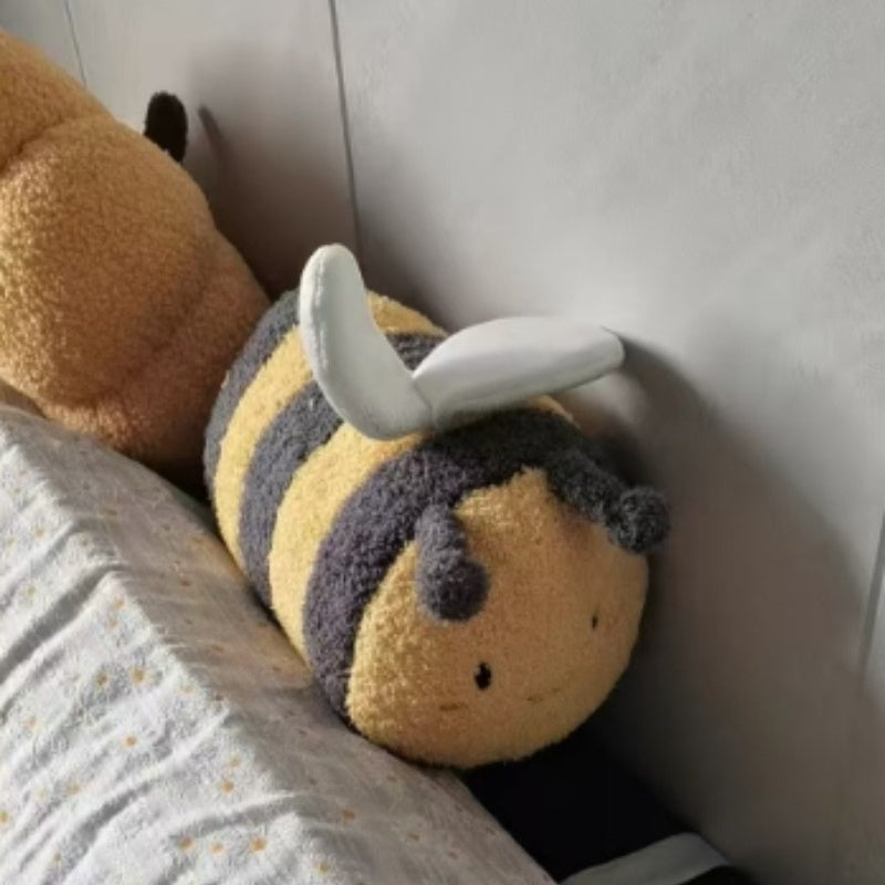 Flower Bee Plush Soft Fluffy Plush Vibrant Yellow Accents Home Decor