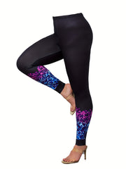 Women's Plus Graphic Print Top & Leggings Set