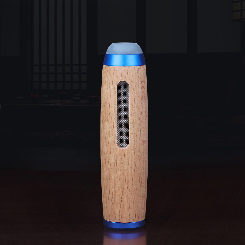 Mini Car Ashtray Wood Portable Smoking Ash Organizer
