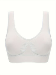  Seamless Push Up Sports Bra Full Coverage with Pads