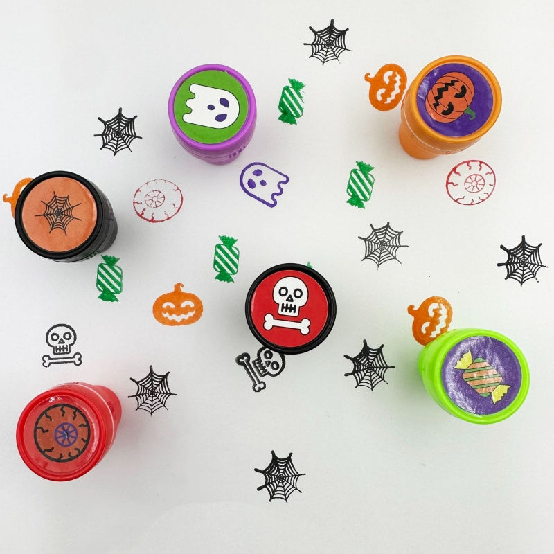 6 Halloween Cartoon Stamp Sets for Kids