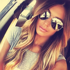 Vintage Metal Sunshade Sunglasses for Women